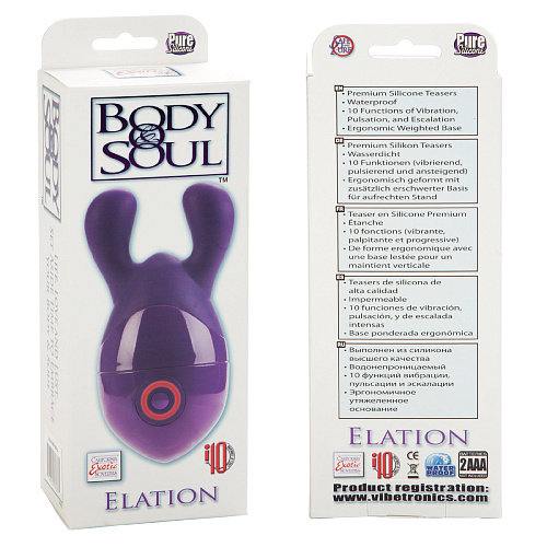 Фиолетовый вибромассажёр California Exotic Novelties Body Soul Elation Massager SE-2106-55-3