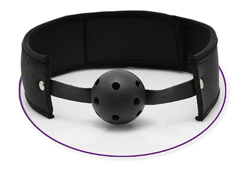 Чёрный дышащий кляп-шарик Pipedream Ultra Breathable Ball Gag PD2101-00