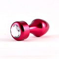 Вишнёвая алюминиевая пробка с кристаллом Lovetoy RO-L001 (8,1 см)
