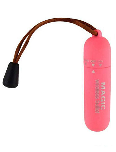 Розовая вибропуля со шнурком Eroticon 30315 (7 см)