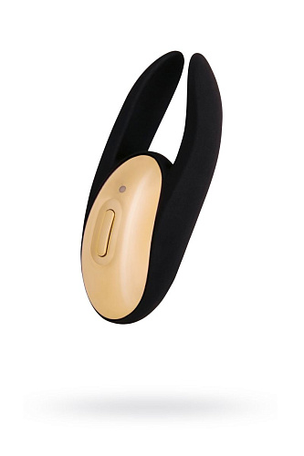 Чёрно-золотой клиторальный вибромассажёр WANAME Wave 482002