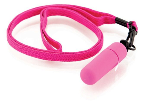 Фиолетовая вибропулька с ремешком на шею Sexus Funny Five 931010-4 (6 см)