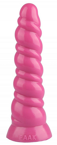 Розовая витая анальная втулка Сумерки богов 1016-83 BX DD (25 см)