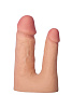 Полая, телесного цвета насадка для двойного проникновения с фиксирующим ремешком ToyFa 748013