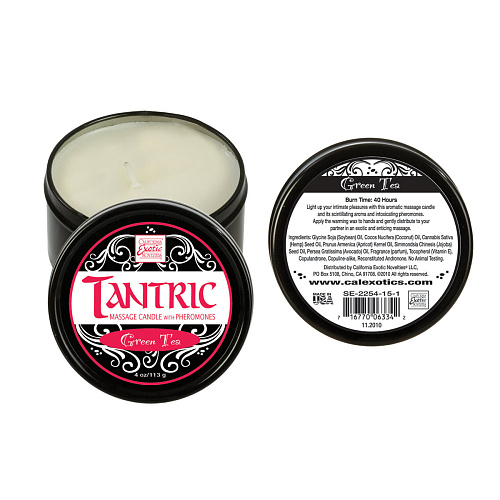 Массажная свеча с ароматом зеленого чая California Exotic Novelties Tantric Soy Green Tea  SE-2254-15-1