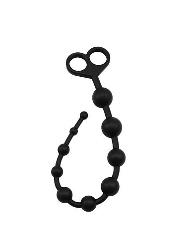 Чёрная анальная цепочка Bior toys Sex Expert SEM-55019 (30,5 см)