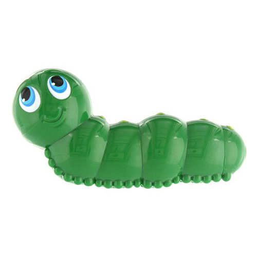 Зелёный вибратор-«гусеница» Big Teaze Toys I Rub My Wormie Green 10240