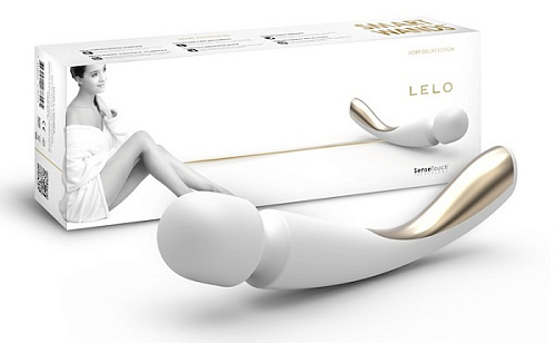 Большой профессиональный массажёр белого цвета Lelo Smart Wand Large LEL8272