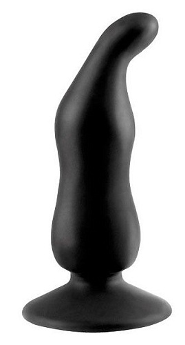 Чёрная силиконовая анальная втулка с тонким кончиком Bior toys SEM-55042 (9,5 см)
