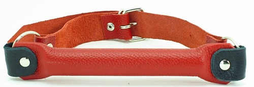 Кляп-трензель из красной кожи БДСМ арсенал 60005ars