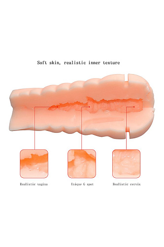 Мастурбатор-вагина чёрного цвета в тубе с вибрацией Xise XS-MA70009