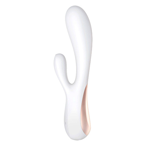 Белый вибратор-кролик с управлением через приложение Satisfyer Mono Flex J2018-87-2 (20,4 см)