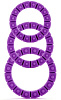 Набор фиолетовых эрекционных колец Shots Media BV Silicone Love Wheel 3 sizes (3 шт.) SHT096PUR