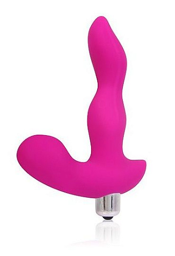 Розовый силиконовый вибромассажёр с отростком Bior toys Cosmo CSM-23121 (10 см)