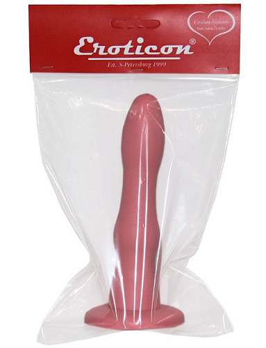 Розовый анальный фаллоимитатор на присоске Eroticon 30489 (15,5 см)