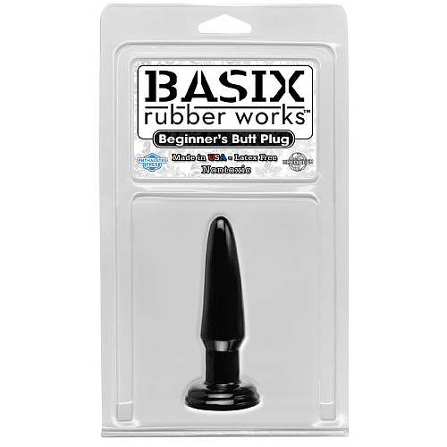 Чёрная анальная пробка Pipedream Beginner s Butt Plug PD4267-23 (10,9 см)