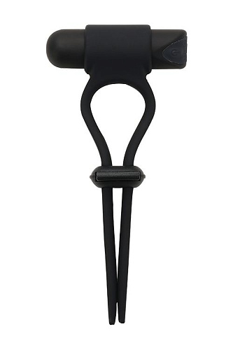 Чёрное вибролассо на пенис Dream Toys ADJUSTABLE COCKRING 21696