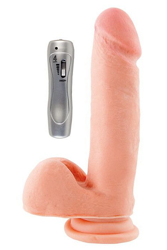 Телесный вибратор на присоске ToyFa 981002 (17 см)