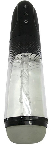 Чёрно-серая вакуумная автоматическая помпа Eroticon PUMP X4M 30497