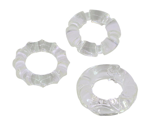 Набор прозрачных эрекционных колец Seven Creations 19-60CL BCD GP