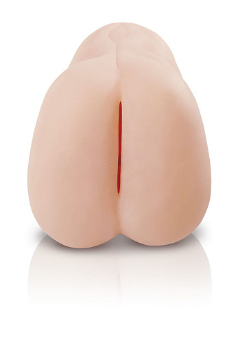 Спрятанная в щёлочке вагина телесного цвета Pipedream PEEK-A-BOO PUSSY RD278