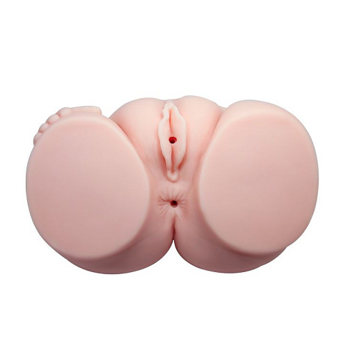 Телесный мастурбатор с двумя любовными тоннелями и вибрацией Baile BM-009039Z-1