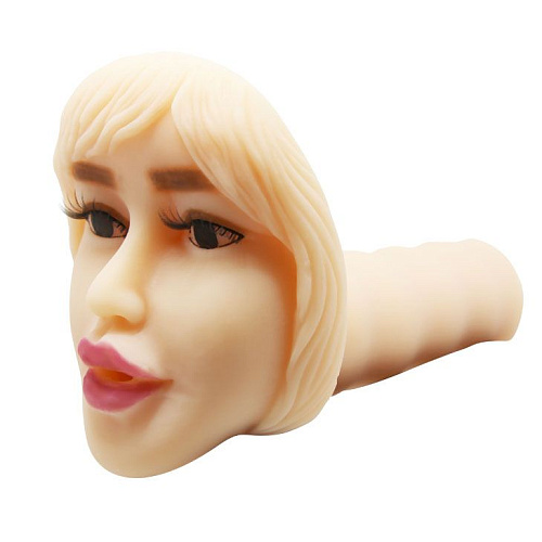 Мастурбатор-ротик телесного цвета с вибрацией Baile Temptation Passion Lady BM-009183-1