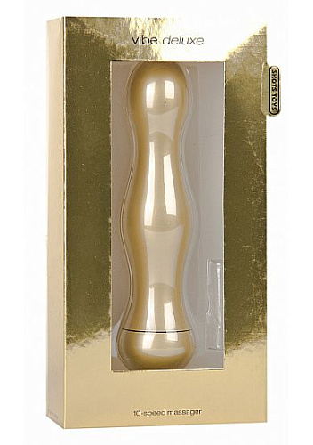 Золотистый вибратор Shots Media BV Vibe Deluxe Gold SHT134GLD (16,5 см)