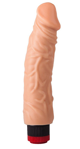 Гелевый вибромассажёр с крупной головкой телесного цвета LOVETOY (А-Полимер) 110500 (19,5 см)