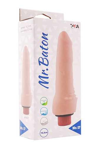 Вибратор телесного цвета ToyFa Mr.Baton Soft №17 871017 (16,5 см)