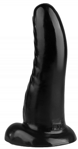 Чёрная изогнутая рельефная анальная втулка Сумерки богов 1015-98 BX DD (23,5 см)