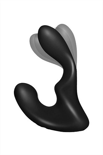 Стимулятор простаты с подсветкой и 9 режимами вибрации чёрного цвета S-HANDE Landys SHD-041