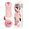Телесный двусторонний мастурбатор вагина и ротик Bior toys SEXY FRIEND SF-70249