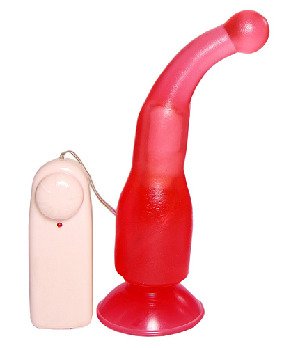 Вибромассажёр-стимулятор точки G на присоске розового цвета Сумерки богов 714-12 CD DD (19,5 см)