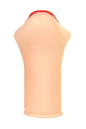 Мастурбатор-ротик телесного цвета с алыми губами ToyFa 893005