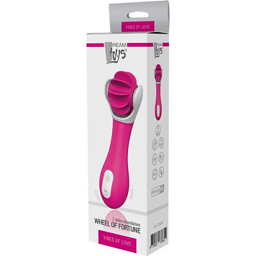 Розовый клиторальный стимулятор Dream Toys WHEEL OF FORTUNE 21597