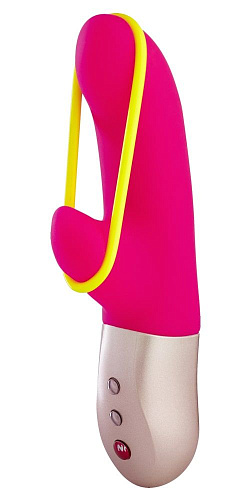 Ярко-розовый мини-вибратор с силиконовой петлёй Fun Factory Amorino 1641836 (17,7 см)