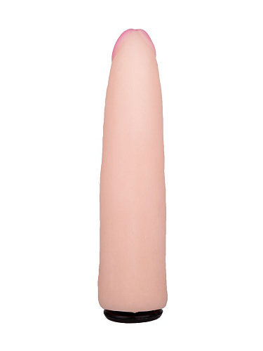 Чёрный пояс-трусики с телесной насадкой LOVETOY (А-Полимер) Glamour 330803 (17 см)