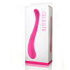 Двусторонний розовый вибратор для стимуляции точки G Topco Sales Celeste 1600674 (25,4 см)
