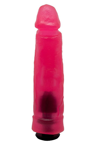 Розовая гелевая насадка-фаллос без мошонки LOVETOY (А-Полимер) 197000 (20,5 см)