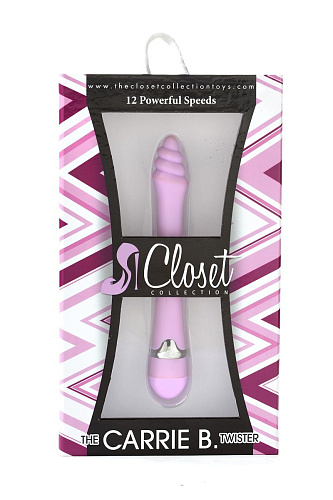 Тонкий розовый вибратор Closet Collection THE CARRIE B. TWISTER 390033 (17,5 см)