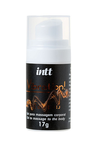 Жидкий массажный гель с ароматом персика и эффектом вибрации INTT VIBRATION Peach FU24