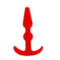 Красная силиконовая втулка для анальной стимуляции NMC SMILING SILICONE BUTT PLUG RED 111591 (8,9 см)