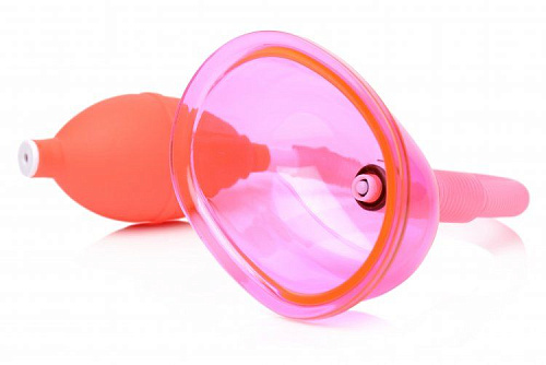 Розовая вагинальная помпа с большой чашей XR Brands Vaginal Pump with 5 Inch Large Cup AF922-Large
