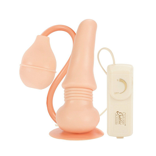 Телесный вибрирующий плаг с эякуляцией California Exotic Novelties SE-0408-01-3 (10 см)