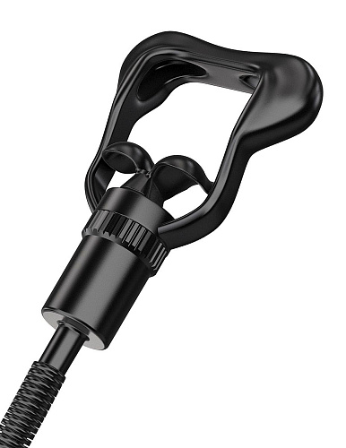 Вакуумная помпа чёрного цвета для половых губ и клитора Pipedream Perfect Touch Vibrating Pussy Pump PD3220-23