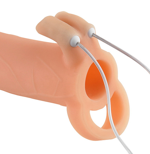 Телесная вибронасадка Pipedream Duo Clit Climax-Her PD4122-21 (15 см)