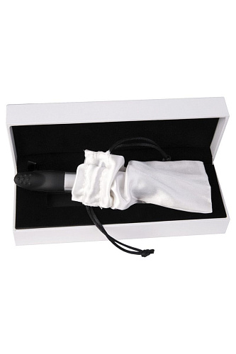 Чёрный клиторальный вибратор с 8Gb USB памяти и 7 режимами вибрации Qvibry QM1