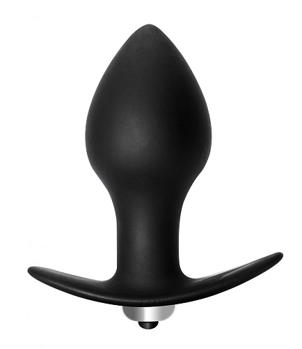 Чёрная анальная пробка с вибрацией Lola toys Bulb Anal Plug 5003-03lola (10 см)