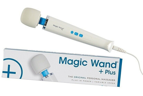 Белый жезловый проводной вибратор Magic Wand Plus HV265PLUS (30,5 см)